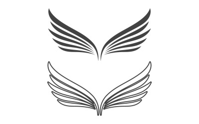 Wing bird falcon angel vektordesign för logotyp v8
