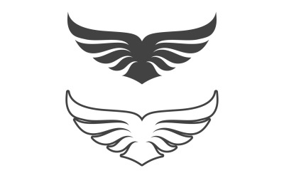 Wing bird falcon angel vektordesign för logotyp v9