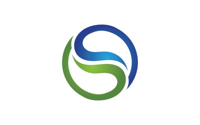 Design de logotipo de nome comercial de letra s v2