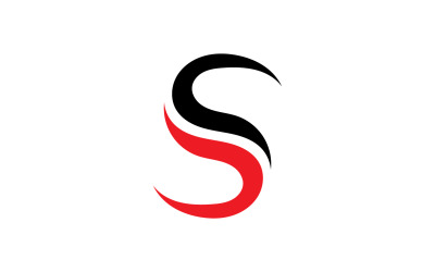 Design de logotipo de nome comercial de letra s v7