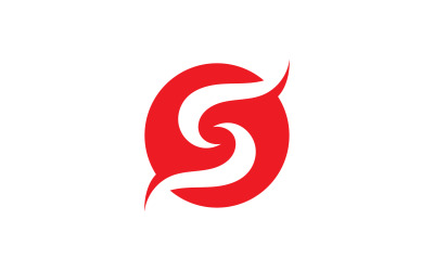 Design del logo del nome commerciale della lettera s v12