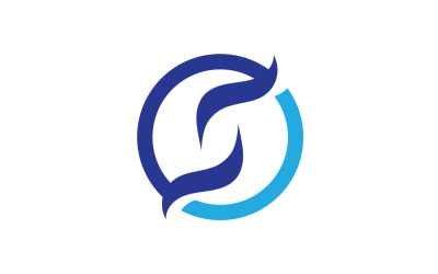 Design del logo del nome commerciale della lettera s v16