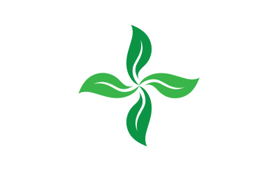 Eco foglia verde natura albero elemento logo vettoriale v16