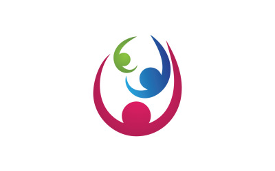 Human character health life people logo v5