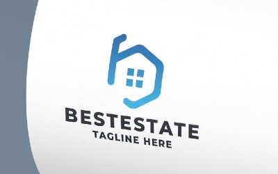 Bästa Real Estate Letter B Pro logotypmall