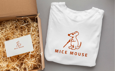 Mäuse-Maus-Logo-Design-Vorlage
