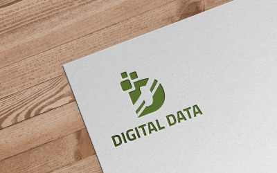 Modello di progettazione di logo di dati digitali