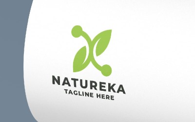 Modelo de logotipo Natureka Letter N Pro