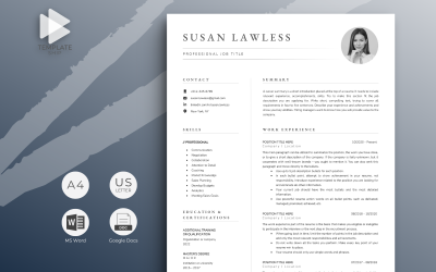 Plantilla de currículum moderno Susan Lawless