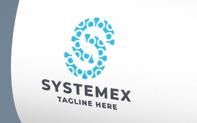 Шаблон логотипа Systemex Letter S Pro