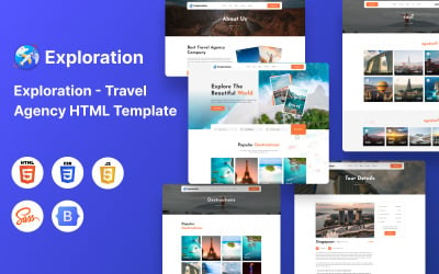 Exploration - Modèle HTML pour agence de voyage