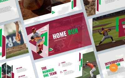 Home Run - Baseball Presentation Mall för Google Slides