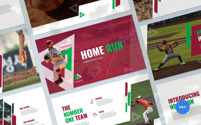 Home Run - Modello per presentazione di baseball