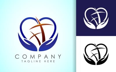 Logo colorato della chiesa, la croce di Gesù6