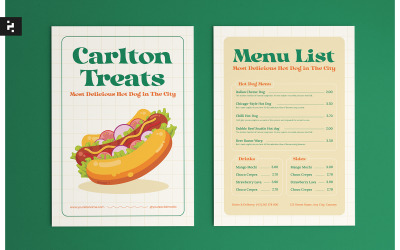Modèle de menu de hot-dog créatif