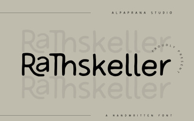 Rathskeller - handskrivet teckensnitt