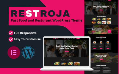 Restroja Fastfood en restaurant Volledig responsief WordPress-thema