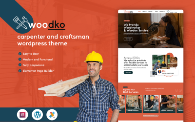 Woodko - Motyw WordPress dla stolarzy i rzemieślników
