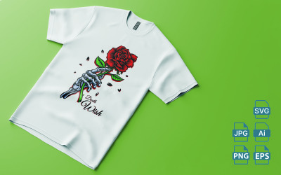 Design de camiseta de desejo de morte