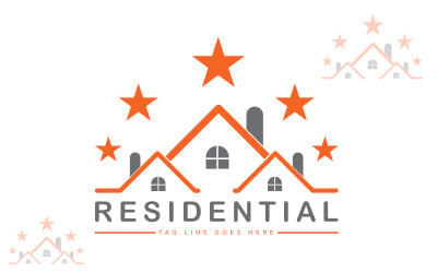 Modello di logo residenziale - Logo immobiliare