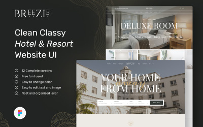 Breezie – 干净优雅的酒店及度假村网站