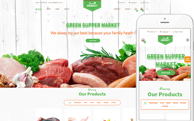 Green Market - Thema für Bio-Lebensmittelrestaurants WooCommerce-Thema