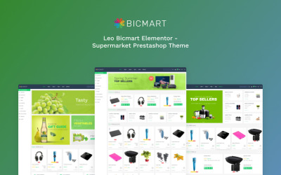 Leo Bicmart Elementor — motyw Prestashop dla supermarketów