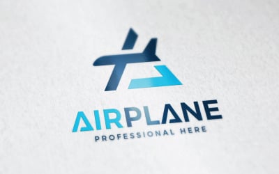 Letter A Logo Airplane logo