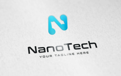 Nanotechnologie-logo of letter N-logo