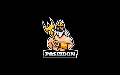 Poseidon E-Sports och Sports Logotyp