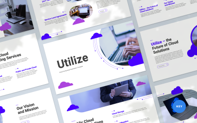 Utilizza - Modello di Keynote per presentazione di cloud computing