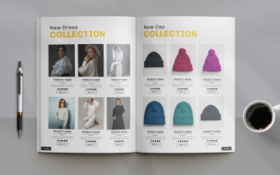Bekleidungsproduktkatalog oder Katalogvorlage