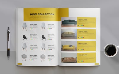 Catálogo de muebles o plantilla de catálogo de productos