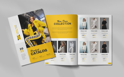 Katalog oděvů nebo šablona módního lookbooku