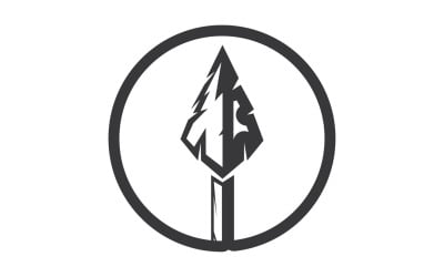 Logo de lance pour le vecteur de conception de conception d&amp;#39;élément v35