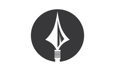 Logo Spear per elemento design design vector v18