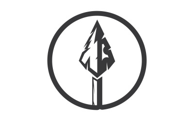 Logo Spear per elemento design design vector v35