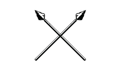 Logo Spear per elemento design design vector v40
