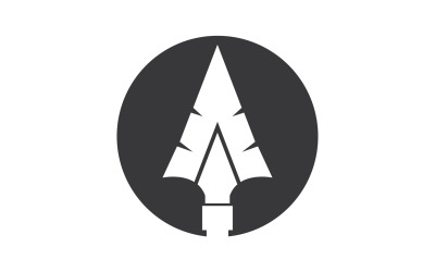 Logo włóczni dla wektora projektowania elementów v13
