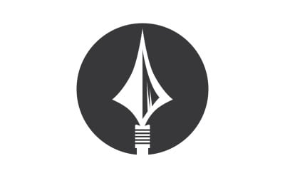 Logo włóczni dla wektora projektowania elementów v18