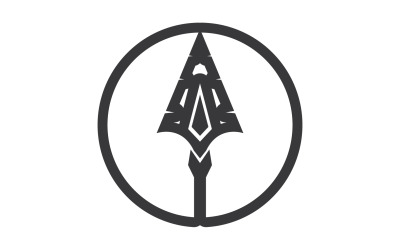 Logo włóczni dla wektora projektowania elementów v22