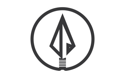 Logo włóczni dla wektora projektowania elementów v33