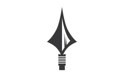 Logotipo de lanza para diseño de elemento vector v2