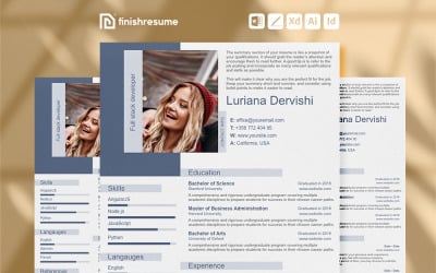 Modèle de CV de développeur full stack | Terminer le CV