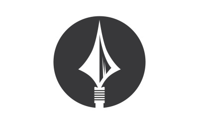 Öğe tasarım vektörü v18 için mızrak logosu