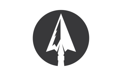 Öğe tasarım vektörü v19 için mızrak logosu