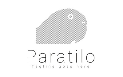 Paratilo (Parrot) Diseño de logotipo de arte lineal