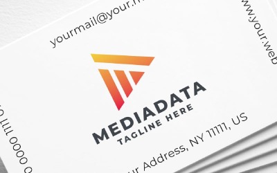 Шаблон логотипа Media Data Pro
