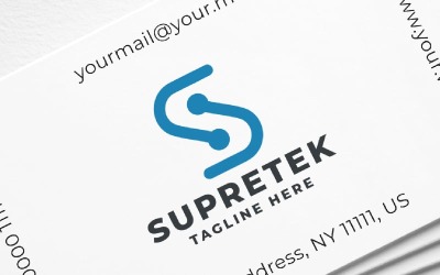 Sjabloon voor Supretek Letter S Pro-logo