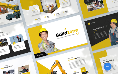 Buildzone – Építőipari és építési bemutató vitaindító sablon
